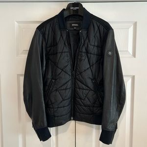 Diesel Leather Bomber Jacket
